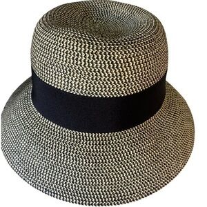Sun n Sand UPF50 Sunhat - OSFM black ,tan , inside tie , NWOT